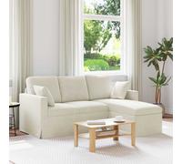vidaXL Sofá Crema 178 x 134 x 80 cm Terciopelo