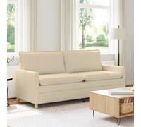 vidaXL Sofá Crema 196 x 81 x 87,5 cm Tela