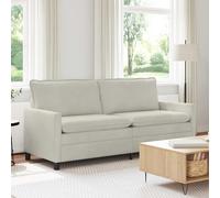vidaXL Sofá Crema 196 x 81 x 87,5 cm Terciopelo