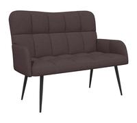 vidaXL Sofá de 2 Plazas 115 x 61 x 87 cm Tela Multicolor Marrón oscuro