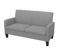 vidaXL Sofá de 2 plazas 135x65x76 cm Gris Claro