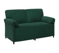 vidaXL Sofá de 2 Plazas 158 x 83 x 95 cm Terciopelo Multicolor Verde oscuro