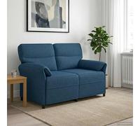 vidaXL Sofá de 2 Plazas 2 plaza Azul 138 x 83 x 95 cm Tela
