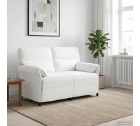 vidaXL Sofá de 2 Plazas 2 plaza Blanco 138 x 83 x 95 cm Tela
