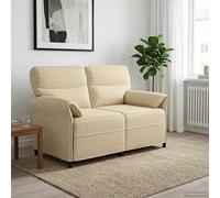 vidaXL Sofá de 2 Plazas 2 plaza Crema 138 x 83 x 95 cm Tela