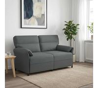 vidaXL Sofá de 2 Plazas 2 plaza Gris oscuro 158 x 83 x 95 cm Tela