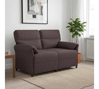 vidaXL Sofá de 2 Plazas 138 x 83 x 95 cm Multicolor Marrón oscuro