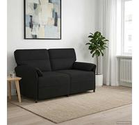 vidaXL Sofá de 2 Plazas 2 plaza Negro 158 x 83 x 95 cm Tela