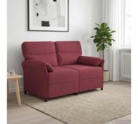 vidaXL Sofá de 2 Plazas 2 plaza Rojo vino 138 x 83 x 95 cm Tela