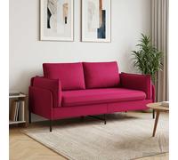 vidaXL Sofá de 2 Plazas 2 plaza Rojo vino 188 x 81 x 89 cm Terciopelo