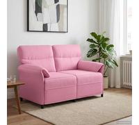 vidaXL Sofá de 2 Plazas 2 plaza Rosa 138 x 83 x 95 cm Tela