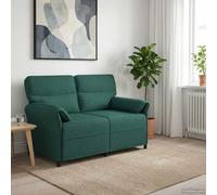 vidaXL Sofá de 2 Plazas 2 plaza Verde oscuro 138 x 83 x 95 cm Tela