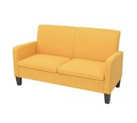 Vidaxl sofá de 2 plazas amarillo 135x65x76 cm