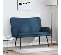vidaXL Sofá de 2 Plazas Azul 115 x 61 x 87 cm Tela