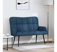 vidaXL Sofá de 2 Plazas Azul 115 x 61 x 87 cm Tela