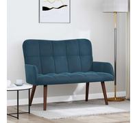 vidaXL Sofá de 2 Plazas Azul 115 x 61 x 87 cm Terciopelo