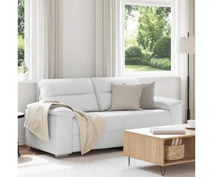 vidaXL Sofá de 2 plazas blanco, 180x81x84 cm, piel sintética
