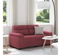 vidaXL Sofá de 2 plazas color rojo vino, 160x81x84 cm, de tela