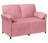 vidaXL Sofá de 2 plazas, color rosa, 138 x 83 x 95 cm, tapizado en terciopelo