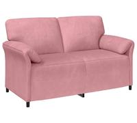 vidaXL Sofá de 2 plazas, color rosa, 158 x 83 x 95 cm, tapizado en terciopelo