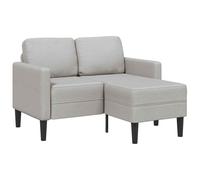 Sofá De 2 Plazas Con Chaise Longue En Forma L Gris Nube 125 Cm Vidaxl