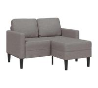 Sofá De 2 Plazas Con Chaise Longue En Forma L Gris Topo 125 Cm Vidaxl