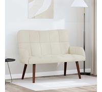 vidaXL Sofá de 2 Plazas Crema 115 x 61 x 87 cm Terciopelo
