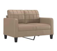vidaXL Sofá de 2 plazas Cuero sintético Capuchino 120 cm