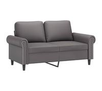 vidaXL Sofá 2 Plazas Sillón Tapizado con Reposabrazos Cuero Sintético Gris 120 cm