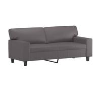 vidaXL Sofá de 2 plazas 140 cm – Cuero sintético gris