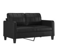 vidaXL Sofá de 2 plazas – Cuero sintético negro, 140 cm