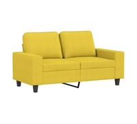 vidaXL Sofá de 2 plazas de tela amarillo claro 120 cm