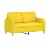 vidaXL Sofá de 2 plazas de tela amarillo claro 120 cm