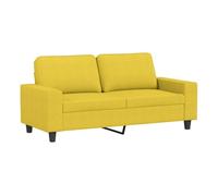 vidaXL Sofá de 2 plazas de tela 140 cm amarillo claro