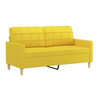 vidaXL Sofá de 2 plazas de tela 140 cm – Amarillo claro