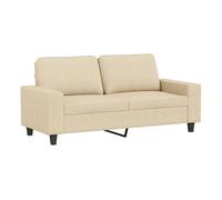 Vidaxl sofá de 2 plazas de tela color crema 140 cm