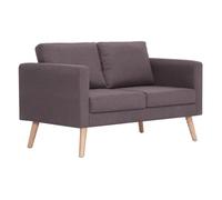 vidaXL Sofá de 2 plazas de tela color gris taupe