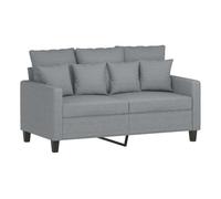 vidaXL Sofá de 2 plazas de tela gris claro 120 cm