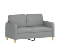 vidaXL Sofá de 2 plazas de tela gris claro 120 cm