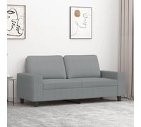 vidaXL Sofá de 2 plazas de tela gris claro 140 cm