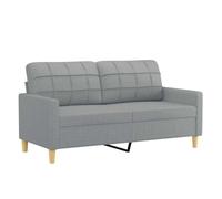 vidaXL Sofá de 2 plazas 140 cm - Tela gris claro