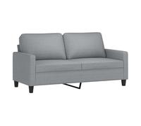 vidaXL Sofá de 2 plazas de tela gris claro 140 cm