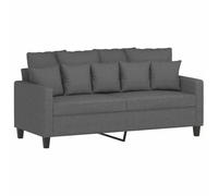 vidaXL Sofá de 2 plazas de Tela Gris Oscuro 140 cm