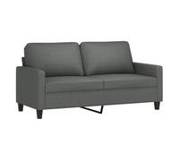 vidaXL Sofá de 2 plazas en tela gris oscuro 140 cm
