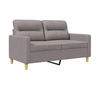 vidaXL Sofá de 2 plazas de tela gris taupé 120 cm
