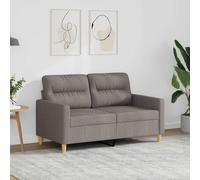 vidaXL Sofá de 2 plazas de tela gris taupé 120 cm
