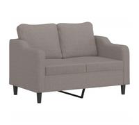 vidaXL Sofá de 2 plazas de tela gris taupé 120 cm