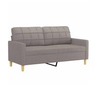Vidaxl sofá de 2 plazas de tela gris taupé 140 cm