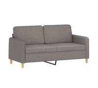 vidaXL Sofá de 2 plazas de tela gris taupé 140 cm
