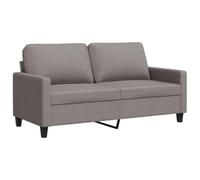 vidaXL Sofá de 2 plazas – Asiento y respaldo acolchados, tapizado en tela gris taupe – 140 cm